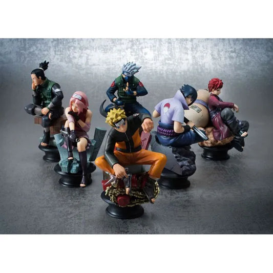 Figure - 6 Pcs/set Naruto 9cm Gaara Kakashi Sakura Uzumaki Hatake All in 1!